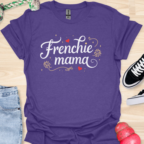 Frenchie Mama - V1 - Elegant Caligraphy T-Shirt